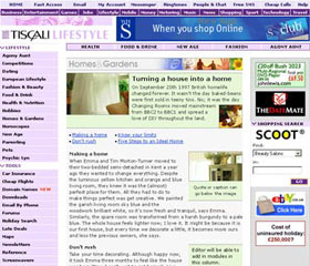 Tiscali Lifestyle Homes & Gardens Page
